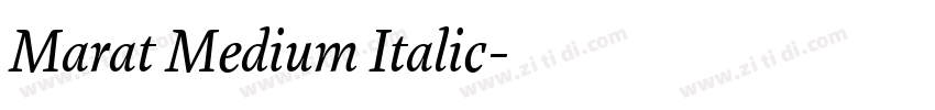 Marat Medium Italic字体转换
